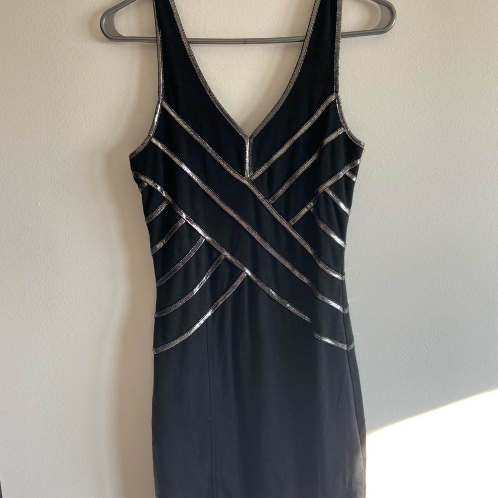 Black and Silver bodycon dress